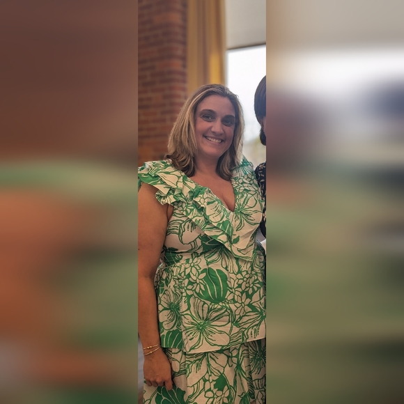 Lilly Pulitzer Green and White Floral Mini Dress - Picture 8 of 8